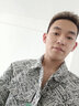 gxmy格子刺绣字母小香风休闲外套男潮牌高街痞帅炸街牛仔夹克衣服男装 黑色 XL 实拍图