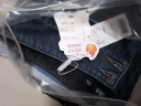 森马（Semir）森柔牛仔|牛仔裤女高腰直筒裤2024冬加绒拖地裤保暖109724124006 实拍图