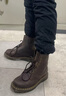 马丁（DR.MARTENS）1460英伦男女夏季美拉德疯马皮棕色女工装风马丁靴 深棕色 38 实拍图