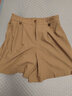 茵曼（INMAN）百搭休闲裤女春夏季舒适高腰遮胯显瘦A字短裤子 土卡其 27  实拍图