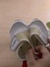 卡特兔童鞋婴儿学步鞋秋季儿童凉鞋软底网面宝宝鞋男女童幼儿园室内鞋 白黄 20 内长12.5cm 脚长11.5-12.0 实拍图