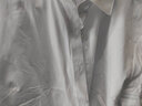 鸾姿白色衬衫女长袖职业衬衫正装工作服工装修身显瘦外穿打底衬衣 纯白长袖 4XL 135-145斤 实拍图