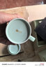 恒福自在杯 陶瓷月牙杯带过滤茶杯个人专用办公杯茶具高档带盖喝水杯 越窑古意 实拍图
