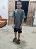 艾伦伯顿（Alen Botun）运动套装男健身服速干冰丝休闲短袖夏季薄款t恤训练篮球跑步服 暗黑套装+灰黑套装 L(130-145)斤 实拍图