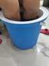 靠艺泡脚桶洗脚盆保温家用不插电足浴盆沐足三层加厚冬天过小腿 天蓝色【36cm高】有提手（带盖） 实拍图