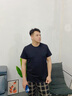 BINYUXD【高品质三件】莫代尔棉冰丝t恤男士短袖夏季纯色打底体恤衫速干T 1.白+黑+铁灰 4XL (建议160-180斤 ) 实拍图