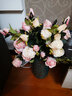 野派欧式复古保加利亚玫瑰仿真花束假花绢花客厅装饰陶瓷花瓶花艺摆件 J款套装花艺 实拍图