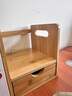 九夫人简易书架桌上小书架置物架层架学生宿舍书桌小型迷你实木伸缩书架楠竹办公室桌面收纳架子 桌面小书架长50 带单抽屉 实拍图