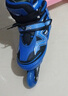 聪捷溜冰鞋儿童全套装男童女童男孩女孩专业轮滑鞋滑冰旱冰初学者直排 蓝色【全闪】背包护具头盔大礼包 L 大码37-42（适合平时36-42） 实拍图