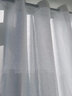 家菲（jiafei） 【伸缩杆+纱帘】透光不透人纱帘窗帘免打孔易安装伸缩杆卧室飘窗 加厚麻纱--白色-带杆 (墙宽3.1-3.6米)(高2.5米2片） 实拍图
