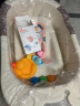 日康（rikang） 婴儿浴盆宝宝洗澡盆可搭配洗澡网加厚坐躺两用折叠浴盆 0-6岁 米色+戏水礼包+花洒（带躺板） 实拍图