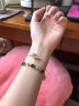 KASIYU2024新款祖母绿镶钻花朵手链加货电镀时尚轻奢气质手环高级感手饰 手链 晒单实拍图