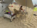 骆驼户外涂银防雨防晒天幕帐篷野餐公园便携式沙滩轻露营凉棚 摩卡色 实拍图