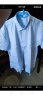 佐马仕 短袖衬衫男士衬衣商务休闲大码职业装工装夏季免烫修身工作服 GD02纯蓝色短袖 39/L（115-130斤） 实拍图