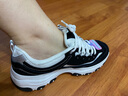 斯凯奇（Skechers）女鞋秋冬2025新款经典熊猫鞋轻便运动鞋休闲鞋厚底增高老爹鞋女 黑色/白色-BKW/女 36 实拍图