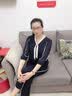 俞兆林妈妈夏装休闲运动套装夏季50岁中年女洋气时尚短袖衣服中老年女装 藏青色 XL （建议80-105斤） 实拍图