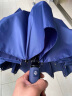 惠寻  8骨UV防紫外线自动晴雨伞 黑胶折叠便携自动伞 藏青 实拍图