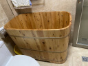 柏一 泡澡洗澡方形木桶浴桶成人木质沐浴桶香柏木大人实木户型小浴室 新款*无油漆木桶（带盖） 1.0米长*58厘米宽*78厘米高 晒单实拍图