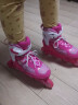 美洲狮（COUGAR） 轮滑鞋儿童闪光溜冰鞋男女滑冰旱冰鞋单鞋/套装 新粉色全闪套装 L(可调37-41码) 实拍图