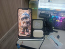 aresh无线充电器四合一多功能时钟床头闹钟小夜灯适用苹果16 15手机apple watch耳机S10 ultra2手表支架 黑色【时钟｜闹钟｜夜灯】 配快充头+充电线【适用于苹果手表】 实拍图