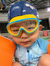李宁（LI-NING） 儿童泳镜男女童防水防雾高清游泳眼镜泳帽套装宝宝高清游泳装备 【一体大框】靛青 实拍图