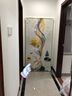 摩琥玄关装饰画竖版现代简约玄关画正对门壁画北欧走廊过道入户挂画 家和富贵15187 布艺画+50*100CM金框 实拍图