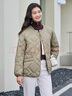 坦博尔羽绒服女时尚收腰保暖菱格宽松女士外套TD236268 椰壳咖 170  实拍图