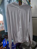 BRELRMON夏季防晒衣女男冰丝凉感连帽开衫防紫外线防晒服皮肤风衣运动外套 2021银灰色-男 4XL 实拍图