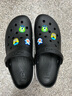 鲨鹈鹕洞洞鞋男士大码拖鞋防滑室外迪特沙滩鞋女透气包头休闲凉鞋男 迪特黑色白底 47 实拍图