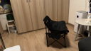 black dog户外折叠椅月亮椅露营便携靠背钓鱼椅懒人椅休闲旅游椅 夜幕黑 实拍图