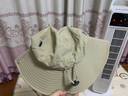 鑫诺翔西部牛仔登山帽子男户外防晒帽抽绳透气钓鱼渔夫帽可折叠遮阳帽女 卡其色（9CM) 均码 实拍图