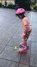 m-cro迈古儿童轮滑鞋可调溜冰鞋3-12岁初学休闲直排轮micro旱冰鞋MEGA mega粉色荧光护具套装 M（31-34码可调） 实拍图