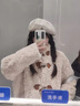 韩璐娇（hanlujiao）羊羔毛外套女2024秋冬新款仿兔绒爱心牛角扣毛茸茸羊羔绒保暖棉衣 驼色 S【建议80-100斤】 实拍图