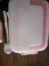 茶花收纳箱小号透明整理箱塑料储物箱手提带盖零食化妆品首饰收纳盒 (买I送I)6.5L粉色 实拍图