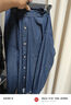 马登工装  美式复古凉感丹宁衬衫经典立式圆领衬衣外套休闲长袖男秋季 牛仔蓝 宽松偏大 2XL 实拍图