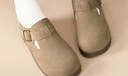 西遇厚底勃肯鞋女2025春季新款舒适休闲小皮鞋一脚蹬单鞋 卡其色 38 实拍图