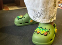 B.Duck小黄鸭童鞋男女童凉拖鞋夏季新款儿童透气休闲洞洞鞋女 954绿色 22 码内长约150mm 实拍图