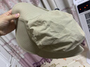 鑫诺翔西部牛仔登山帽子男户外防晒帽抽绳透气钓鱼渔夫帽可折叠遮阳帽女 卡其色（9CM) 均码 实拍图