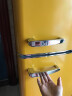 优诺（EUNA）150升 欧式复古彩色双开门冰箱 小型双室双温家用客厅办公寓保鲜冷冻网红冰箱150L 活力黄 晒单实拍图