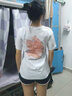 妙奕嘉短袖t恤女纯棉白色夏季2025年新款显瘦遮肚宽松潮流长款半袖上衣 粉色字母白色短袖【白标纯棉】 M 【建议 100斤内】 实拍图
