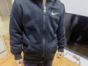 NIKE 耐克小童装男童保暖加绒外套秋冬儿童开衫连帽卫衣 正黑色 130 /64 【建议身高116-122cm】 实拍图