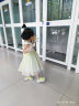 巴拉巴拉童装女连衣裙宝宝夏季儿童裙子甜美网纱裙条纹 黄绿色调00434 120cm 实拍图