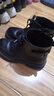 达芙妮马丁靴女牛皮骑士短靴厚底春秋单靴瘦瘦靴女靴 黑色（单里） 38 实拍图