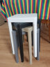 华恺之星 凳子 家用塑料凳加厚高凳餐凳茶几凳方凳 YK033 黑白灰咖4把装 实拍图