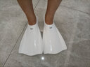 WATERTIME游泳脚蹼训练短脚蹼硅胶自由泳练习成人儿童潜水专业蛙鞋游泳装备 简约白 M 实拍图