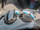 帕森（PARZIN） 偏光太阳镜男 经典飞行员蛤蟆镜日夜两用开车遮阳驾驶墨镜 8023 银框反光膜水银片 晒单实拍图