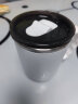 彩致（CAIZHI）304不锈钢马克杯带盖 双层防烫大容量咖啡杯学生水杯白色 CZ6649 实拍图