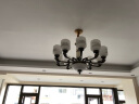 灯尉仕客厅吊灯新中式全屋灯具套餐轻奢大气餐厅灯复式楼别墅中国风灯饰 10头-配全光谱三色光源 实拍图