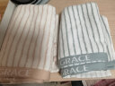 洁丽雅（Grace）纯棉5A级抗菌防螨方巾4条装柔软舒适吸水小毛巾条纹擦汗巾 实拍图