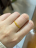 菜百首饰 黄金戒指 足金喜福金女款桃心戒指 活口 计价 HJ 足金 约1.46g 实拍图